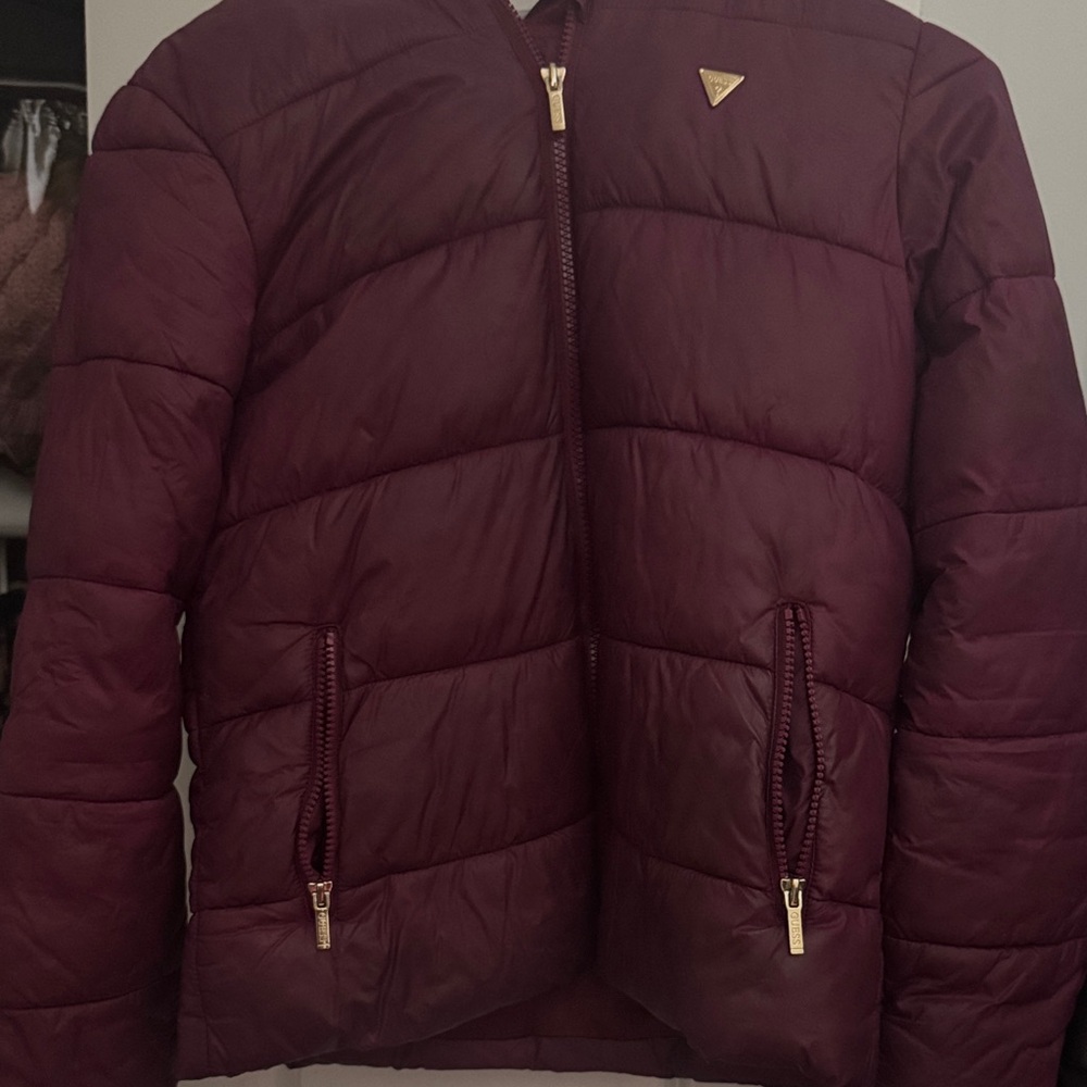 Guess Deep Red Puffer Jacket. Girls/kids. Size 14.
